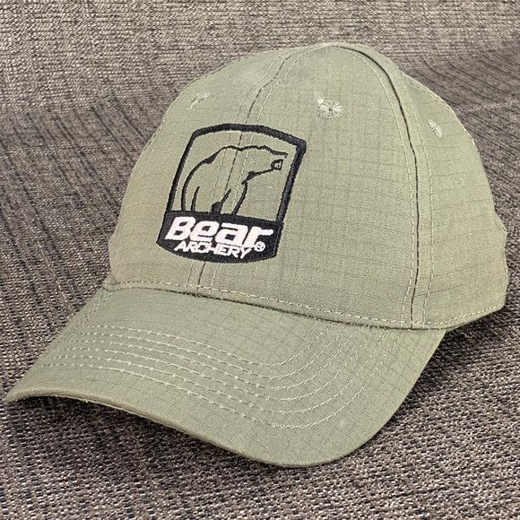 Bear ARCHERY Hat - Trophy Ridge OLIVE Green Bowhunting React Pro Cap ripstop - Picture 2 of 5